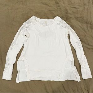 Free people lace long sleeves top